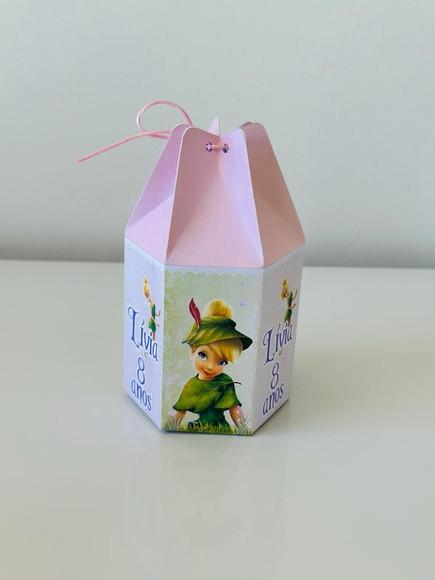 Caixa Saquinho da Tinker Bell com Aplique em 3d.