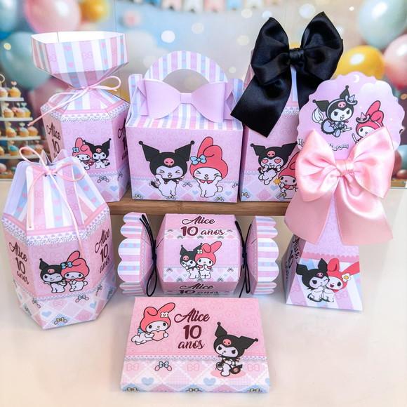 Kit 21 Caixas da My Melody e Kuromi