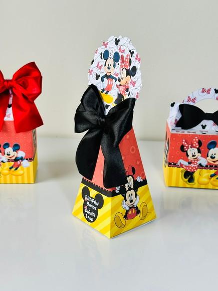Kit 21 Caixas do Tema Mickey e Minnie