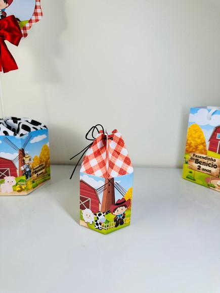 Kit 35 Caixas Fazendinha Menino