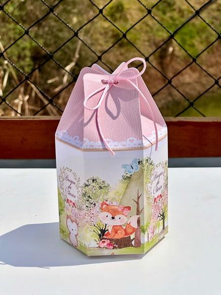 Kit 48 Caixas do Tema Bosque Menina