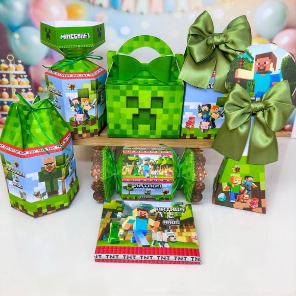 Kit 70 Caixas Minecraft