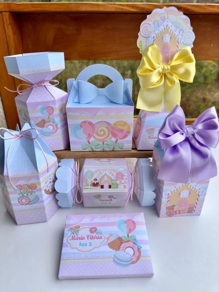 Kit 77 Caixas Tema Doces /confeitaria