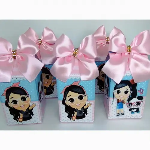 25 Personalizados + 8 Brindes para Festa Panda Luluca