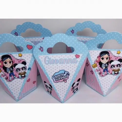 30 Personalizados + 12 Brindes para Festa Panda Luluca