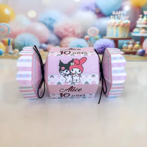 Caixa Bala My Melody e Kuromi