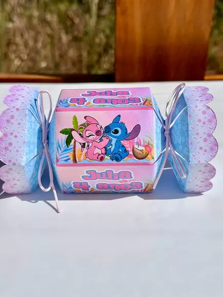 Caixa Bala Stitch e Angel