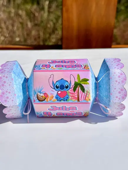 Caixa Bala Stitch e Angel
