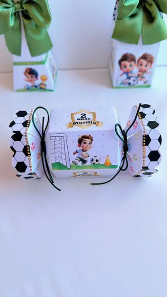 Caixa Bala Tema Futebol Baby