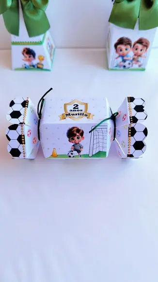 Caixa Bala Tema Futebol Baby