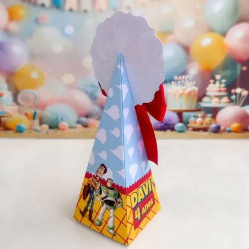 Caixa Cone/pirâmide Toy Story