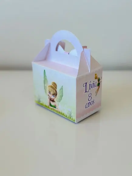 Caixa Maleta da Tinker Bell com Aplique em 3d.