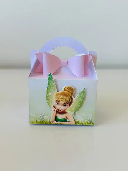 Caixa Maleta da Tinker Bell com Aplique em 3d.