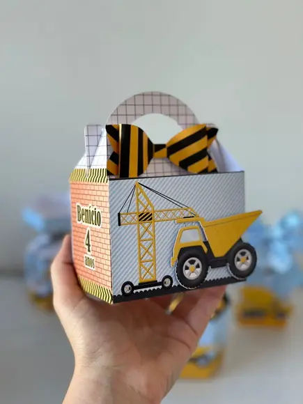 Caixa Maleta de Construção com Aplique em 3d