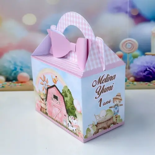 Caixa Maleta Fazendinha Rosa/menina