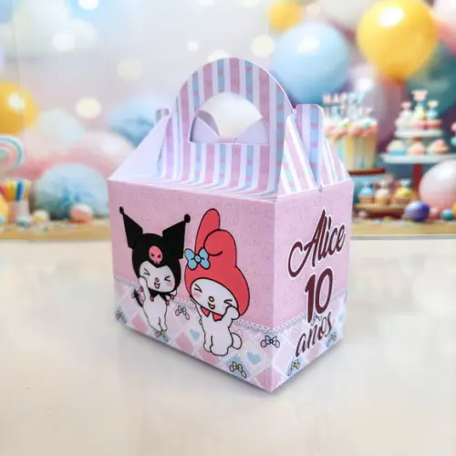 Caixa Maleta My Melody e Kuromi