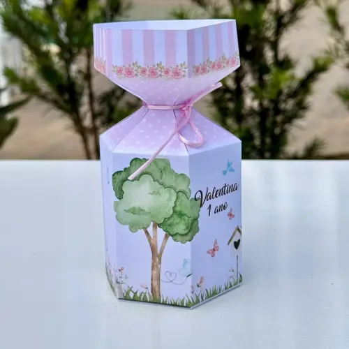 Caixa Meia Bala para Festa do Jardim