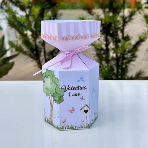 Caixa Meia Bala para Festa do Jardim