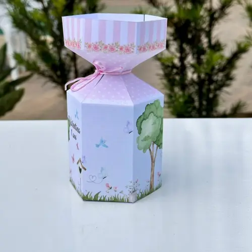 Caixa Meia Bala para Festa do Jardim