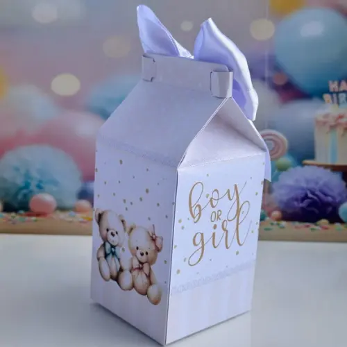 Caixa Milk Chá Revelação Branco