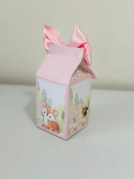 Caixa Milk do Bosque com Aplique em 3d