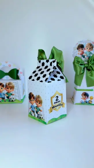Caixa Milk do Tema Futebol Baby