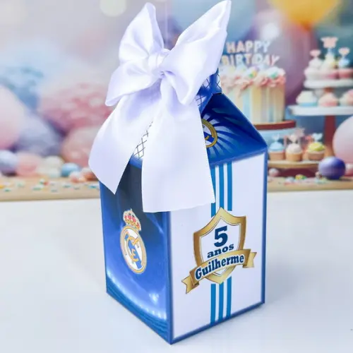 Caixa Milk para Festa do Real Madrid.