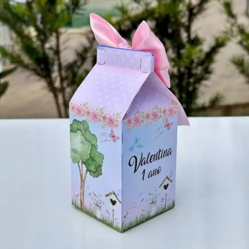 Caixa Milk para Festa do Jardim.