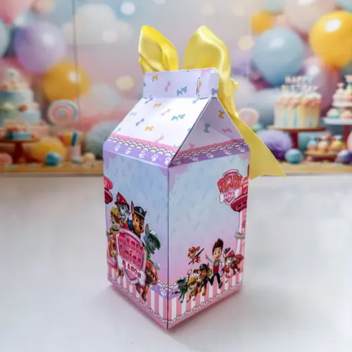 Caixa Milk Patrulha Canina Rosa