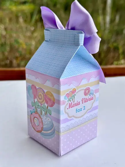 Caixa Milk Tema Doces /confeitaria