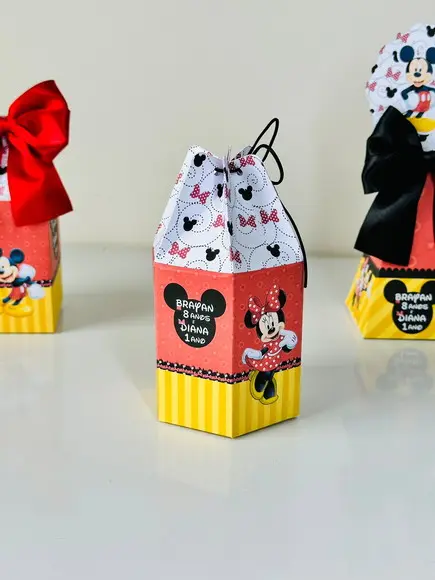 Caixa Modelo Saquinho Mickey e Minnie
