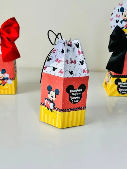 Caixa Modelo Saquinho Mickey e Minnie