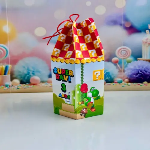 Caixa Modelo Saquinho Super Mario Bros