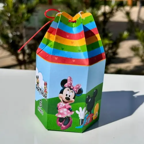 Caixa Modelo Saquinho Turma do Mickey