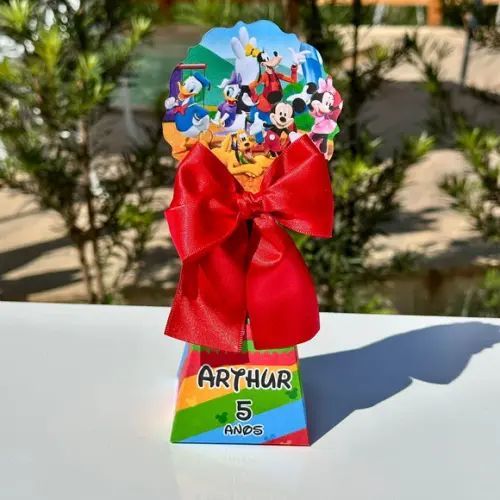 Caixa Pirâmide / Cone Turma do Mickey