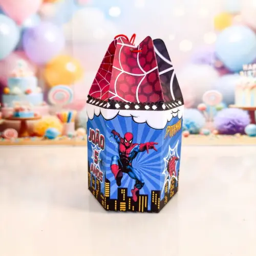 Caixa Saquinho do Homem Aranha.
