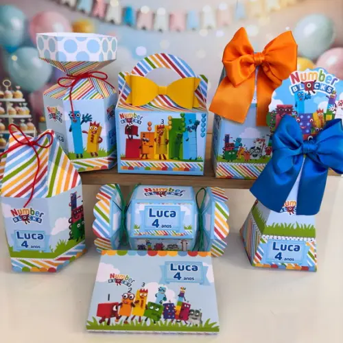 Kit 105 Caixas Numberblocks