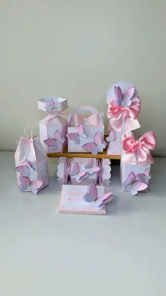 Kit 21 Caixas das Borboletas em 3d