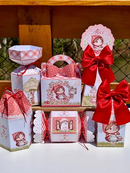 Kit 30 Caixas da Chapeuzinho Vermelho
