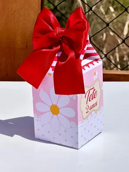 Kit 30 Caixas Margarida Vermelha