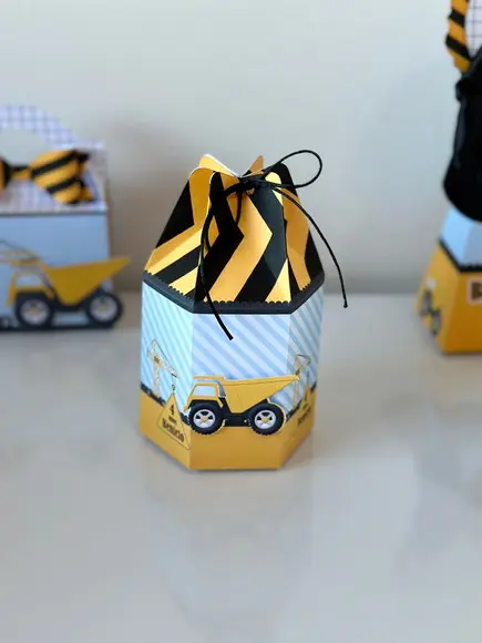 Kit 35 Caixas de Construção com Aplique em 3d