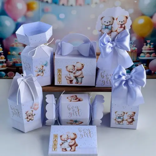 Kit 35 Caixas para Chá Revelação