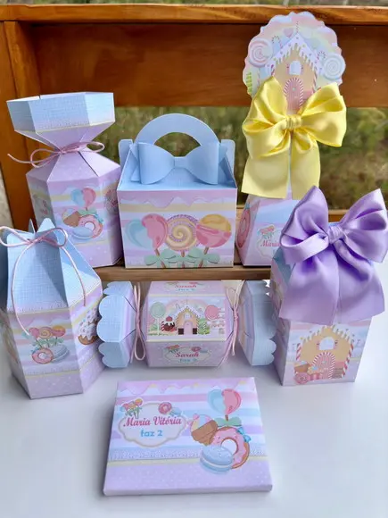 Kit 35 Caixas Tema Doces /confeitaria