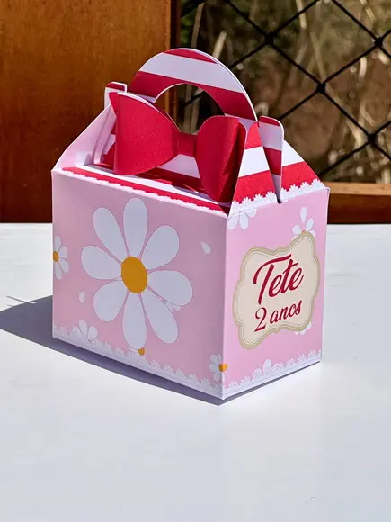 Kit 36 Caixas Margarida Vermelha