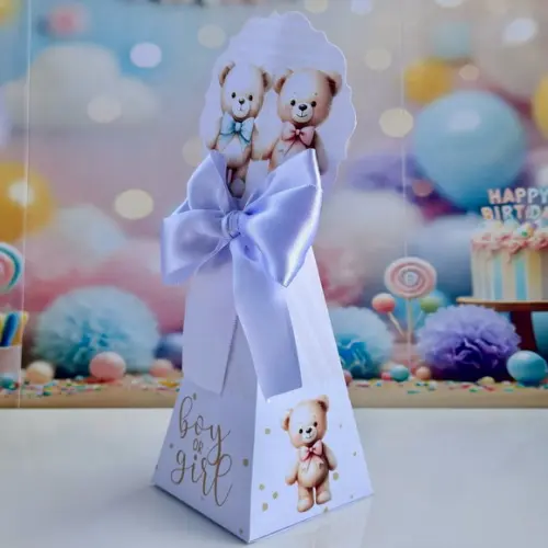 Kit 42 Caixas Personalizadas Chá Revelação