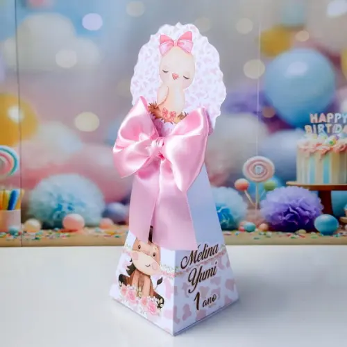 Kit 56 Caixas Fazendinha Rosa/menina