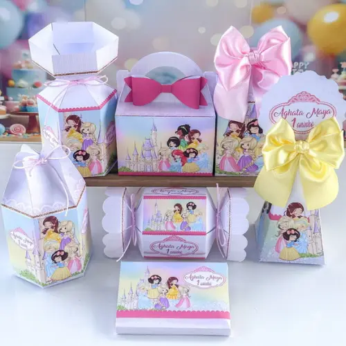 Kit 56 Caixas Princesas