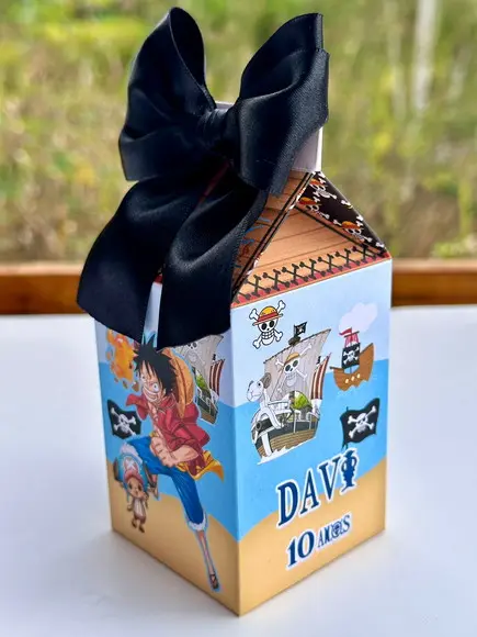 Kit com 21 Caixas Personalizadas para Festa do One Piece.