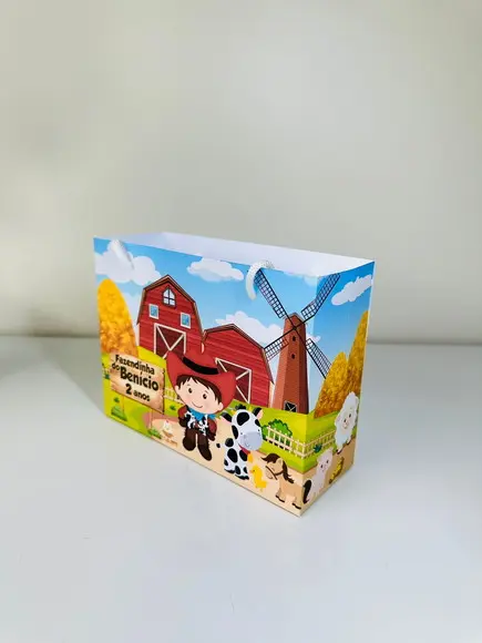 Sacola do Tema Fazendinha Menino