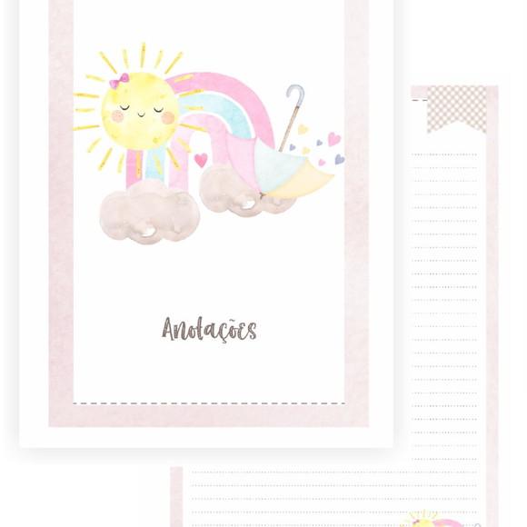 Caderneta de Vacinação Personalizada arco-iris